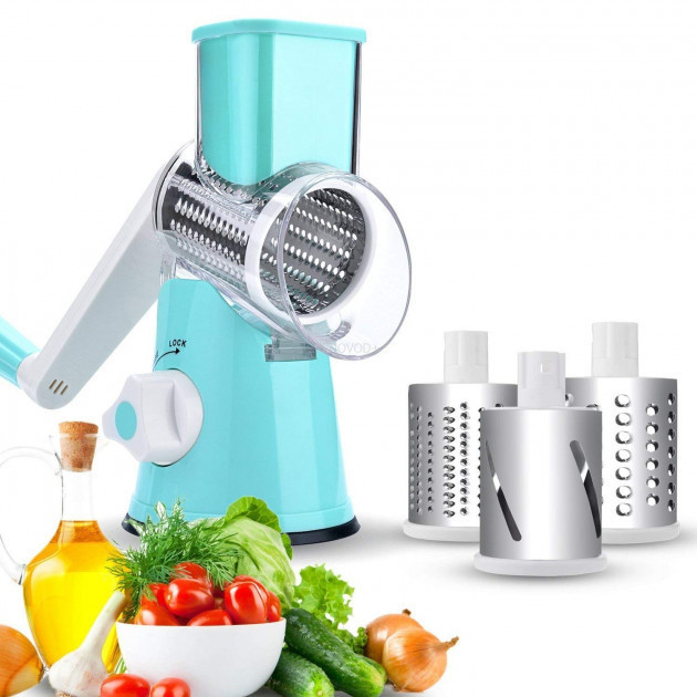 Овочерізка мультислайсер Tabletop Drum Grater Kitchen Master Терк... - изображение 1