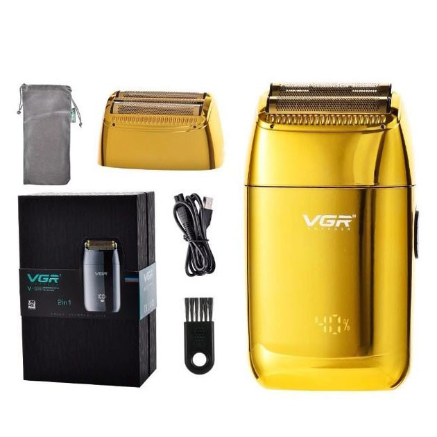 Професійний шейвер VGR V-399 GOLD, бездротова електробритва, брит... - изображение 1