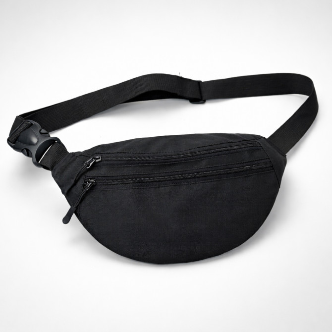 Чоловіча/жіноча бананка з Cordura 1000D, чорна, 3 відділення, вод... - изображение 1