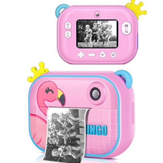 Дитячий фотоапарат миттєвого друку YT008 PINK FLAMINGO з підтримк... - изображение 1