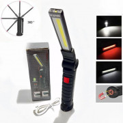 Світлодіодний ліхтар кемпінг W52 SMD + COB, червоний + білий, маг...