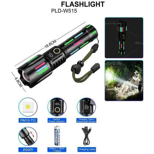 Ліхтар NIGHT VISION FLUORESCENCE W515-PM10-TG, Надпотужний ліхтар... - изображение 1