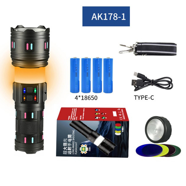 Ліхтар AK178-1 PM60-TG+COB, 4x18650 - изображение 1