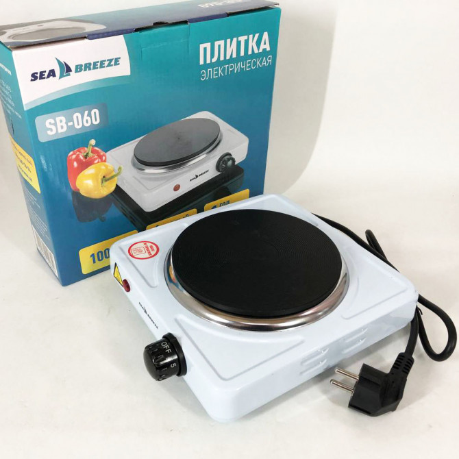 Настільна плита електрична Sea Breeze SB-060, потужна настільна е... - изображение 1