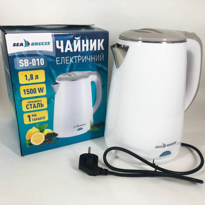 Електрочайник SeaBreeze SB-010 1,8 Л чайник дисковий, електронний... - изображение 1
