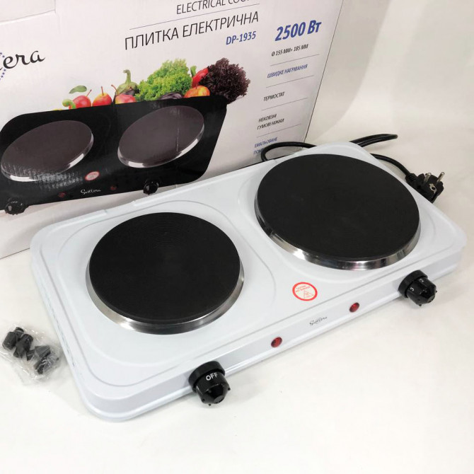 Плитка електрична Suntera DP-1935W, 2500W, 2 конфорки різного діа... - изображение 1