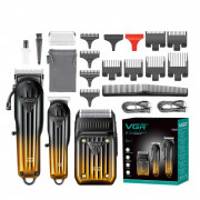 Комплект VGR 3 в 1 V-644 акумуляторна машинка для стрижки, тримме...