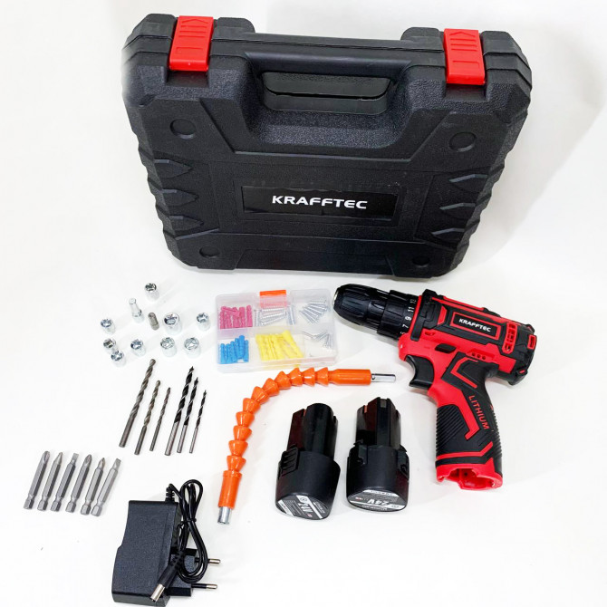Акумуляторний шуруповерт із насадками KRAFFTEC 24V - изображение 1