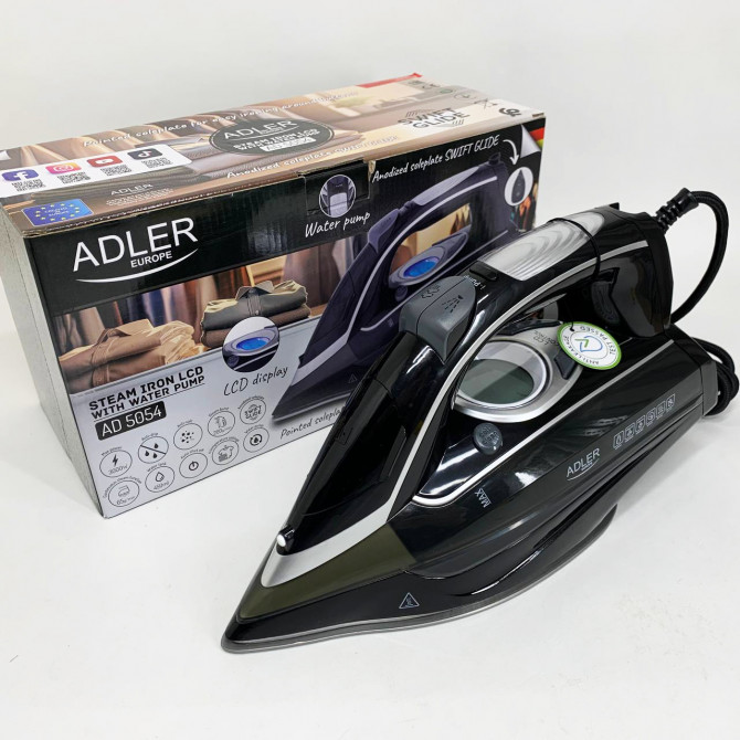 Парова праска Adler AD 5054 з водяним насосом 3000Вт - изображение 1