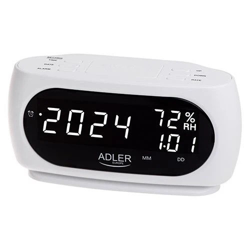 Настільний годинник-будильник Adler AD 1186 White - изображение 1
