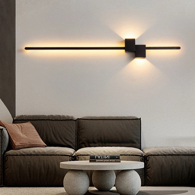 Бра LED 27377 Чорний 6х15х100 см. - изображение 1
