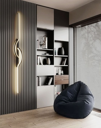 Бра LED 27530 Чорний 6х15х100 см. - изображение 1