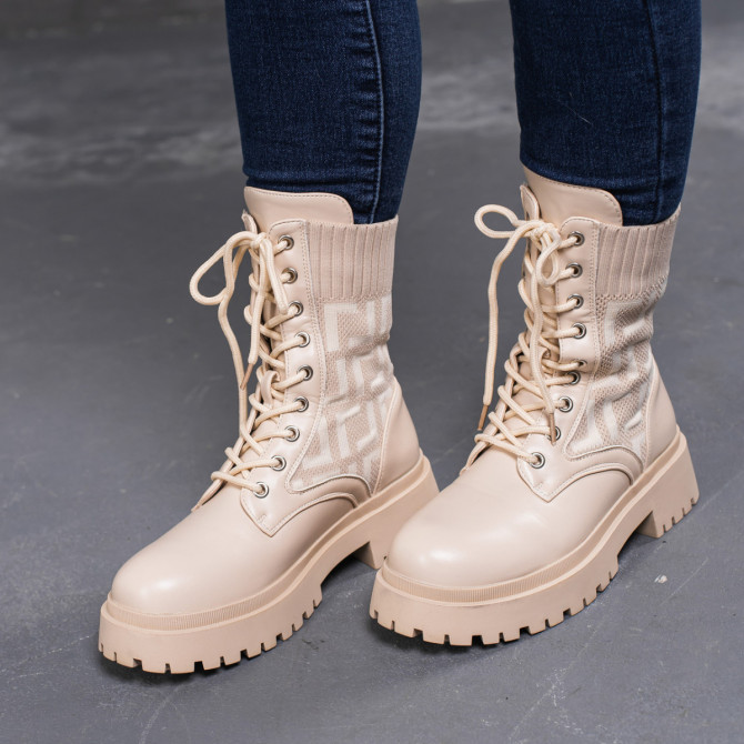 Черевики жіночі Fashion Horseshoe 3367 37 розмір 24 см Бежевий - изображение 1