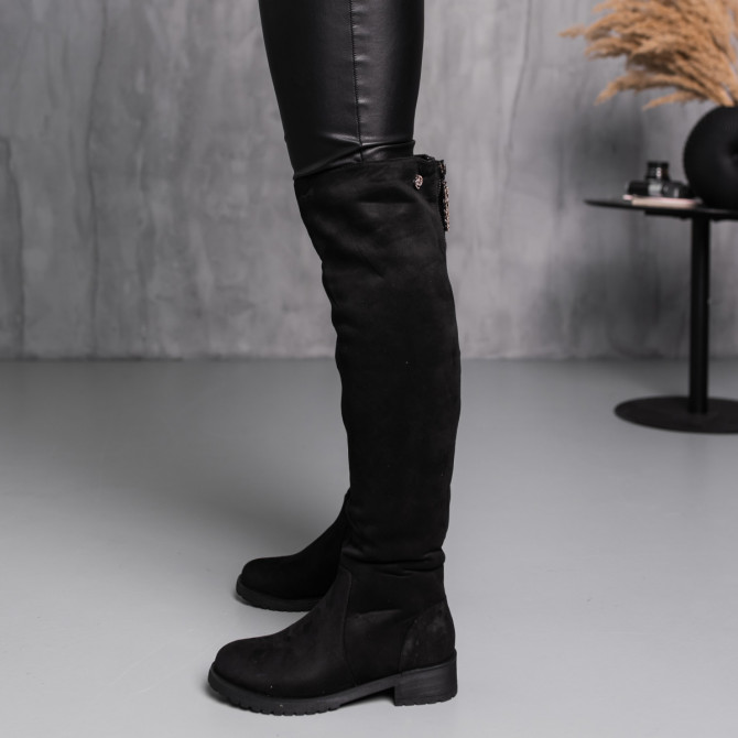 Ботфорти жіночі зимові Fashion Abu 3890 36 розмір 23,5 см Чорний - изображение 1