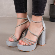 Жіночі босоніжки Fashion Roxana 3964 39 розмір 25 см Сріблястий