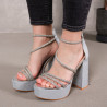 Жіночі босоніжки Fashion Roxana 3964 39 розмір 25 см Сріблястий