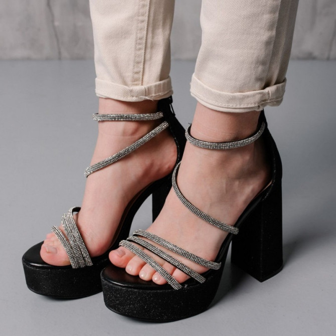 Жіночі босоніжки Fashion Roxana 90387 40 розмір 25,5 см Чорний (у... - изображение 1