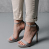 Жіночі босоніжки Fashion Worthy 3996 38 розмір 24,5 см Сірий