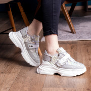 Жіночі кросівки Fashion Dorky 1707 37 розмір 23,5 см Срібний