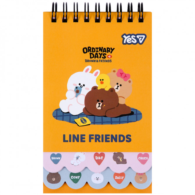 Блокнот YES Line Friends Team 152160 60 аркушів - изображение 1