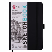Блокнот для записів Santi Sketchbook 743185 80 аркушів чорний