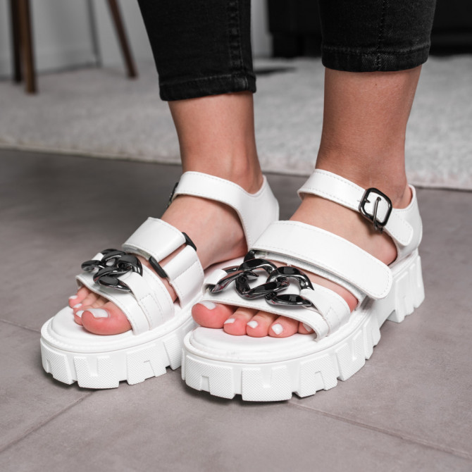Жіночі сандалі Fashion Nala 3651 39 розмір 24,5 см Білий - изображение 1