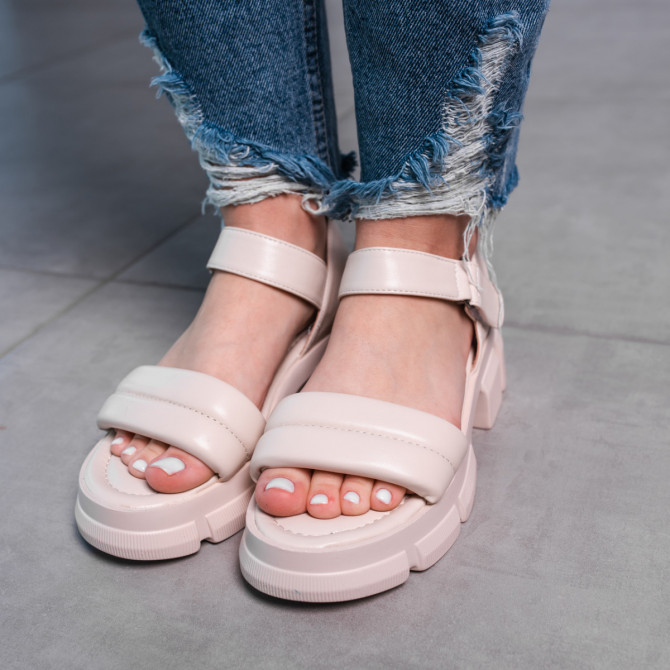 Жіночі сандалі Fashion Tubby 3635 37 розмір 24 см Бежевий - изображение 1