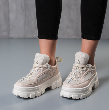 Кросівки жіночі Fashion Above 3760 37 розмір 23,5 см Бежевий - изображение 1