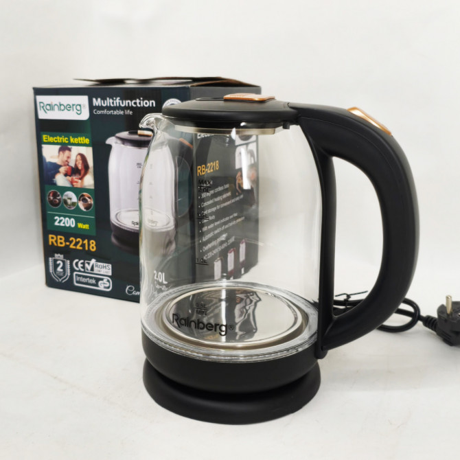 Електрочайник Rainberg RB-2218 3200Вт 2л Black - изображение 1