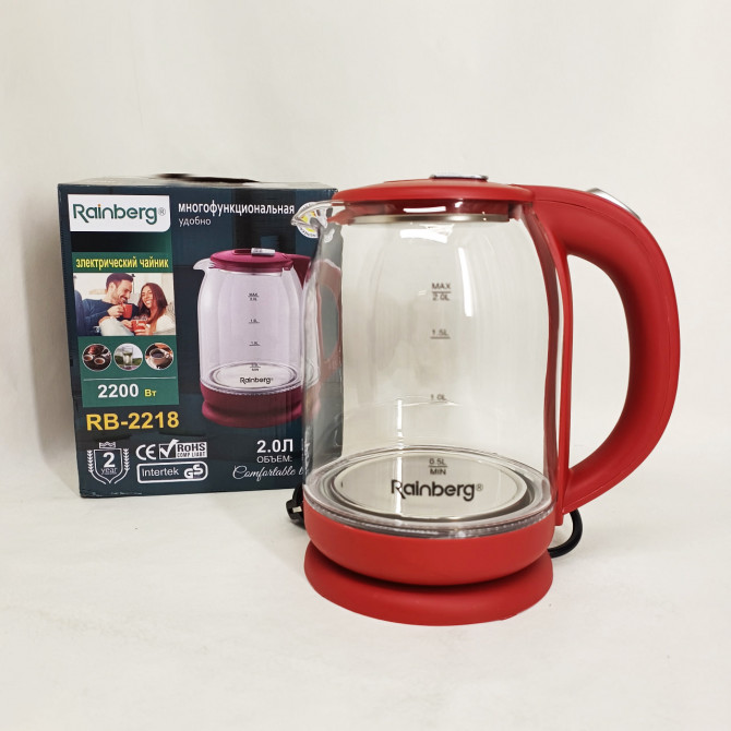 Електрочайник Rainberg RB-2218 3200 Вт 2л Red - изображение 1