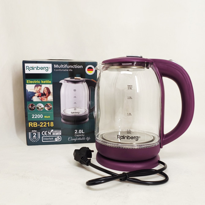 Електрочайник Rainberg RB-2218 3200Вт 2л Purple - изображение 1