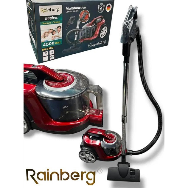 Пилосос безмішковий Rainberg RB-2320 4л Контейнерний пилосос 4500... - изображение 1