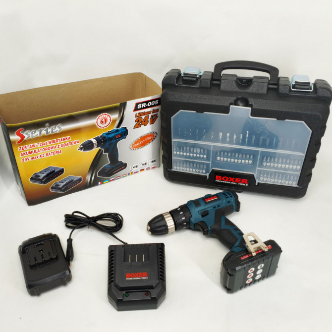 Портативний акумуляторний шуруповерт Boxer SR-005 24В - изображение 1