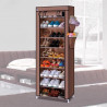 Шафа тканинна з полицями для одягу та взуття (58x30x158 см) Brown