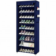 Шафа тканинна з полицями для одягу та взуття (58x30x158 см) Blue