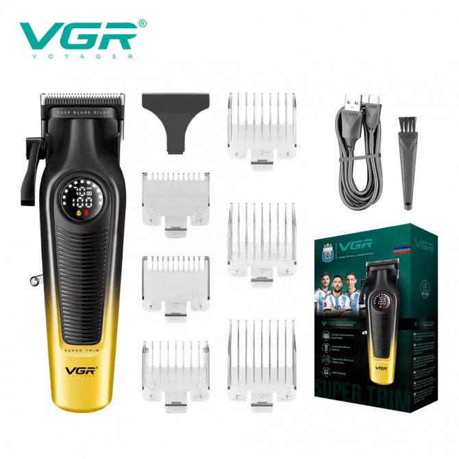 Акумуляторна машинка для стрижки VGR V-196 GOLD - изображение 1