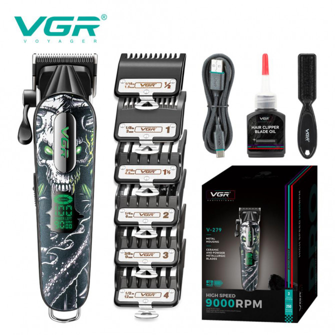 Акумуляторна машинка для стрижки VGR V-279 GREEN - изображение 1