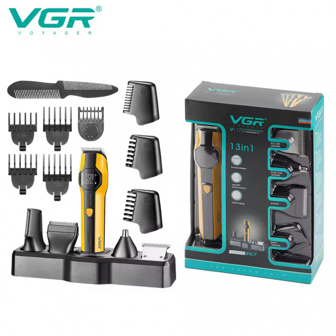 Набір для стрижки VGR V-173 YELLOW 13 в 1 - изображение 1
