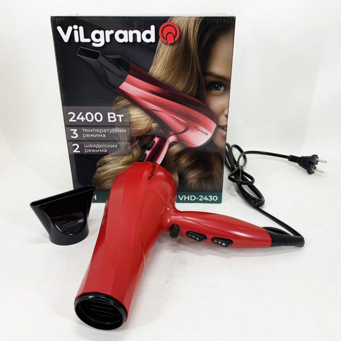 Фен Vilgrand VHD-2430 Колір: червоний - изображение 1