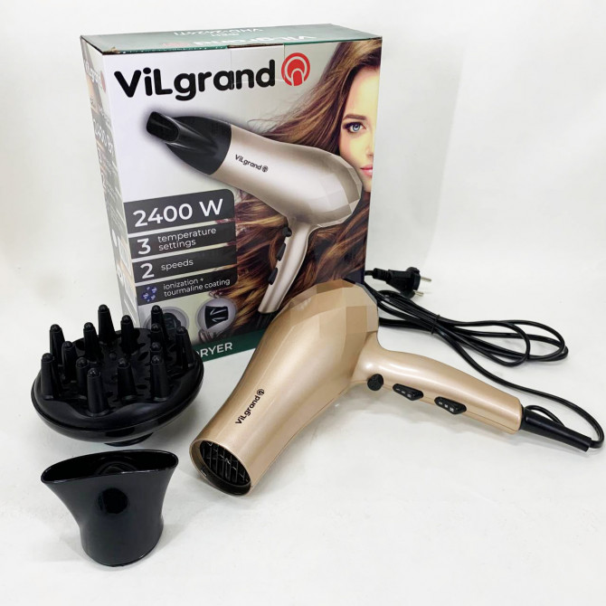 Фен VILGRAND VHD 2424TI. Цвет: бежевий - изображение 1