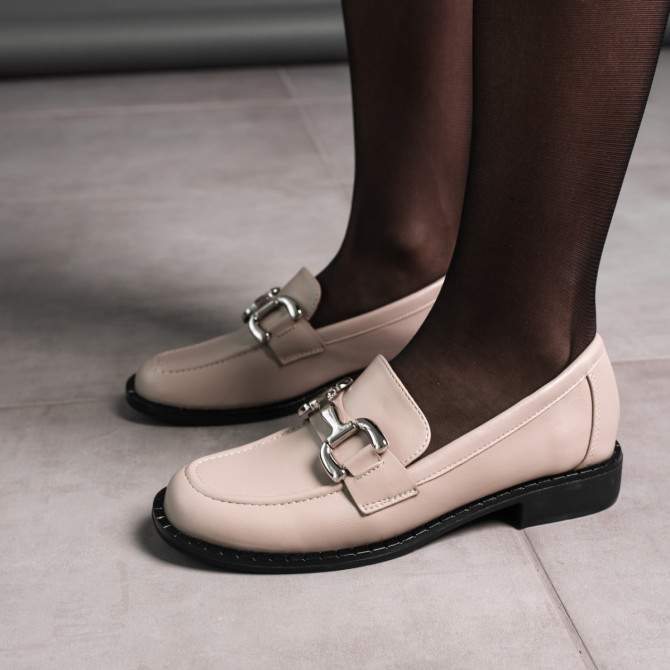 Лофери жіночі Fashion Taylor 3580 36 розмір 23,5 см Бежевий - изображение 1