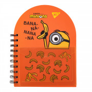 Блокнот на спіралі з пластиковою кишенею В6+ YES Minions 151793 1...