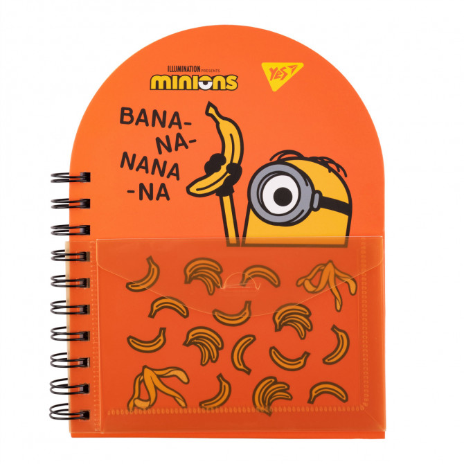 Блокнот на спіралі з пластиковою кишенею В6+ YES Minions 151793 1... - изображение 1