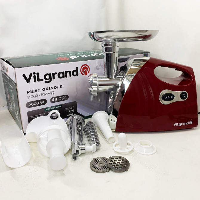 Електром'ясорубка ViLgrand V203-BRMG 2000Вт Red - изображение 1