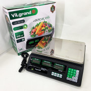 Ваги торговельні ViLgrand VES-6V-40 40 кг з калькулятором та акум...