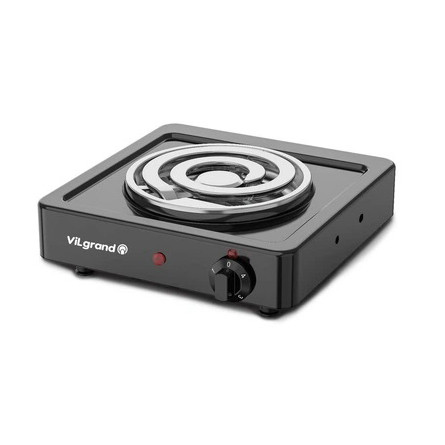 Плита настільна електрична ViLgrand VHP161D Black 1000Вт - изображение 1