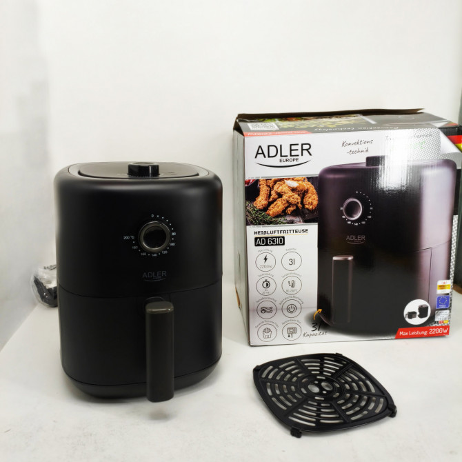 Аерофритниця аерогриль Adler AD 6310 2200Вт 3 літри знімні грати ... - изображение 1