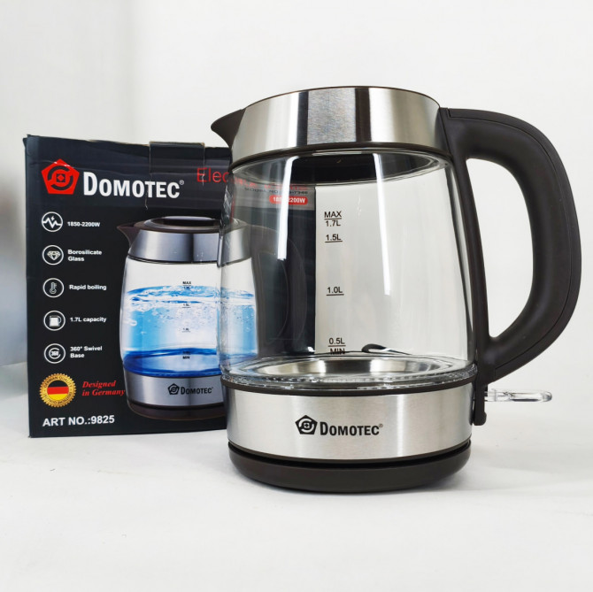 Електричний чайник Domotec MS-7946 скляний 1.7л 2200Вт - изображение 1