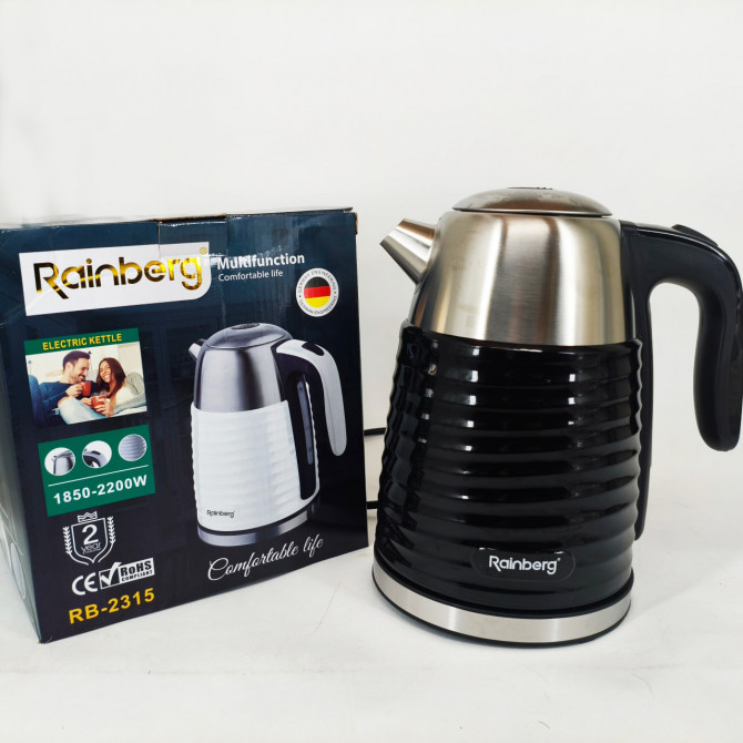 Чайник електричний Rainberg RB-2315 1.8л 2200Вт Black - изображение 1