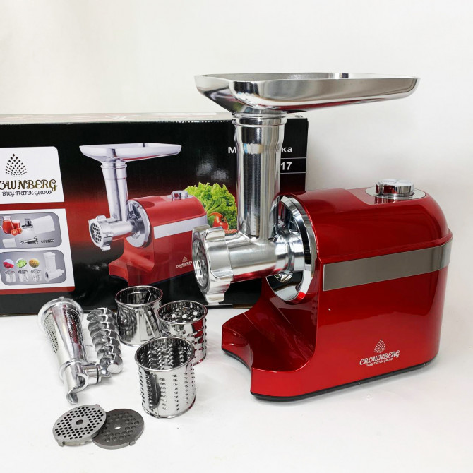 М'ясорубка Електрична шнекова Crownberg CB-4217 3800Вт - изображение 1